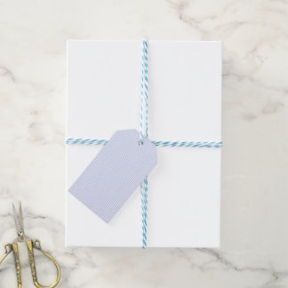 Teder Babyblauw Bleke Hemelblauw en Witte Streep Cadeaulabel