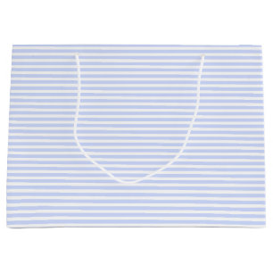 Teder Babyblauw Bleke Hemelblauw en Witte Streep Groot Cadeauzakje