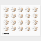 Teder Beertje Baby Shower Ronde Sticker (Vel)