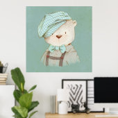 Teder Beertje Whimsie Schattig Lief Zoet Poster (Thuiskantoor)