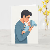 Teder Fathers Day Knuffelkaart Kaart (Gele Bloem)