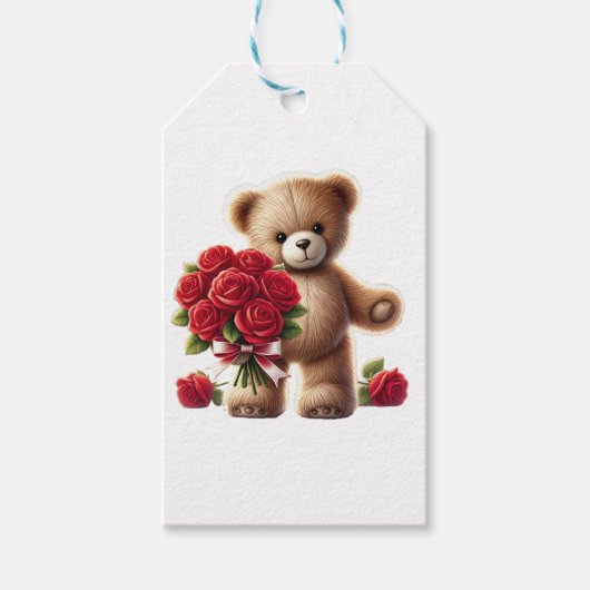 Teder Gebaar van Teddybeer Cadeaulabel (Voorkant)
