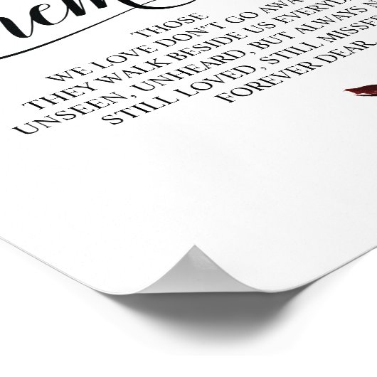 Teder geheugen Huwelijksherdenking Tafelkaart v12 Poster (Hoek)