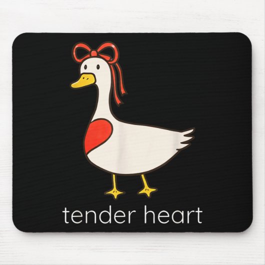 Teder Hart Grappig Stel Gans Liefhebber Valentijns Muismat (Voorkant)