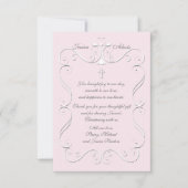 teder hart roze religieus dank u verticaal bedankkaart (Voorkant)