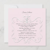 teder hart roze religieuze uitnodiging (Voorkant)