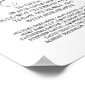 Teder Herinnering In Onze Hart Herdenkingstafel Bo Poster (Hoek)