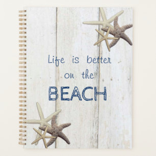 Teder houtstructuur, Zeester, Strand Planner