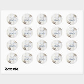 Teder houtstructuur, Zeester, Strand Ronde Sticker (Vel)