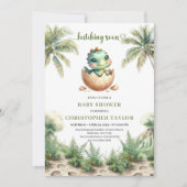 Teder 'komt eruit' babyshower uitnodiging bewerkba (Voorkant)