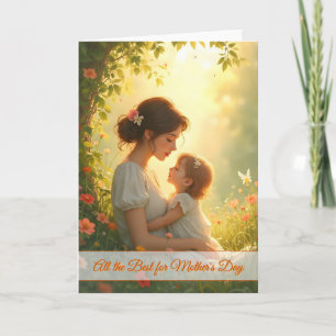 Teder Moederlijke Liefde in Bloeiend Licht Kaart
