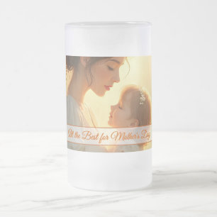 Teder Moederlijke Liefde in Bloeiend Licht Matglas Bierpul