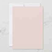 Teder Roze Verfijnde Romantische Bruiloft Kaart (Achterkant)