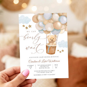 Teder Teddybeer Babyshower Uitnodiging