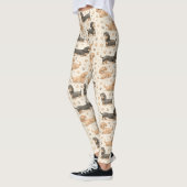Teder Watervlekpatroon met Hondje (1) Leggings (Links)
