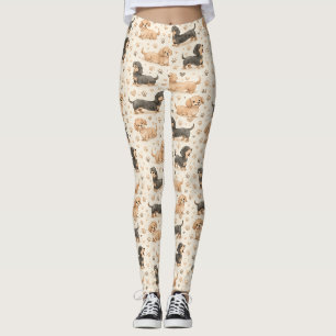 Teder Watervlekpatroon met Hondje (1) Leggings