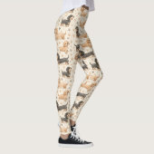 Teder Watervlekpatroon met Hondje (1) Leggings (Rechts)