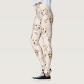 Teder Watervlekpatroon met Hondje (2) Leggings (Links)
