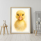 Teder Watervogelportret van een Baby Eendje Poster