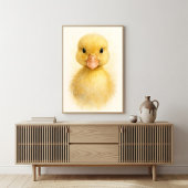 Teder Watervogelportret van een Baby Eendje Poster