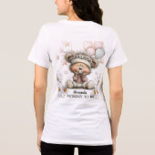 Tederbeer babyshower met fantasie Tri-Blend shirt (Achterkant)