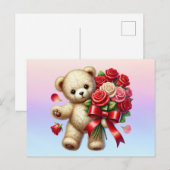 Tederbeerbloemen verzenden briefkaart (Voorkant / Achterkant)