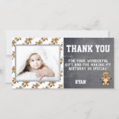 Tederberen Verjaardag Bedankt Fotokaart Kinderen (Voorkant)