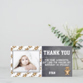 Tederberen Verjaardag Bedankt Fotokaart Kinderen (Staand voorkant)