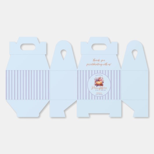 tedere kleine pompoen is op weg naar Baby shower Bedankdoosjes (Ongevouwen)