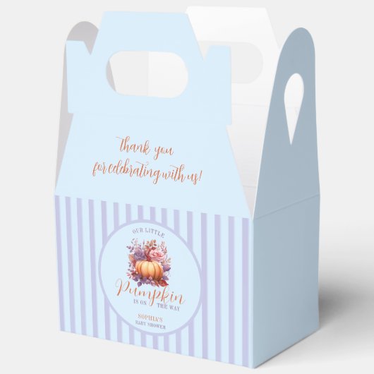 tedere kleine pompoen is op weg naar Baby shower Bedankdoosjes (Open)