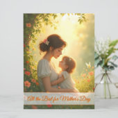 Tedere moederlijke liefde in bloeiend licht (Staand voorkant)
