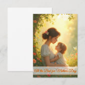 Tedere moederlijke liefde in bloeiend licht (Voorkant / Achterkant)
