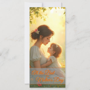 Tedere moederlijke liefde in bloeiend licht