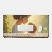 Tedere moederlijke liefde in bloeiend licht bureaumat (Keyboard & Muis)