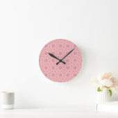 Tedere Roze Pixel Ronde Klok (Huis)