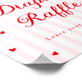 Tederhartige Baby Shower Luier Raffle Bord Poster (Hoek)