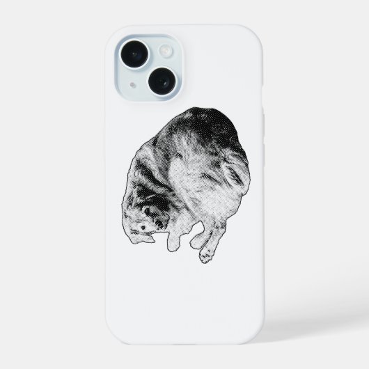Tederheid in een kromming, zachte bescherming iPhone 15 case (Achterkant)