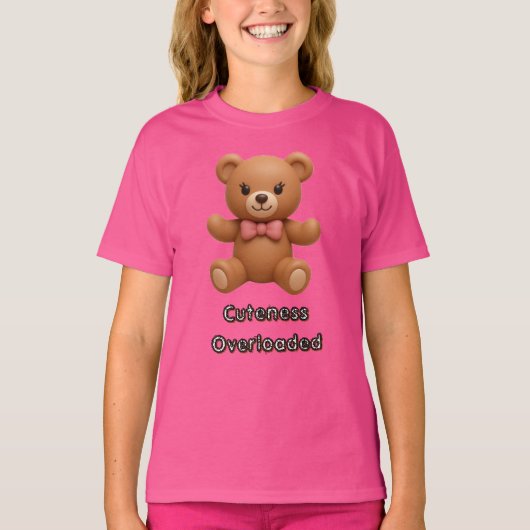 Tederheid Overloaded Teddybeer T-shirt (Voorkant)