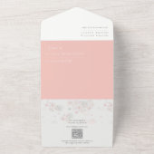 Tederheid Theerozen Bruiloft All In One Uitnodiging (Buitenkant)