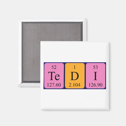 Tedi periodieke table name magnet (Voorkant / Achterkant)