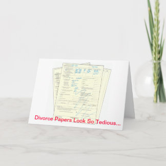 Tedious Divorce Papers - Valentine's Day Card Feestdagen Kaart