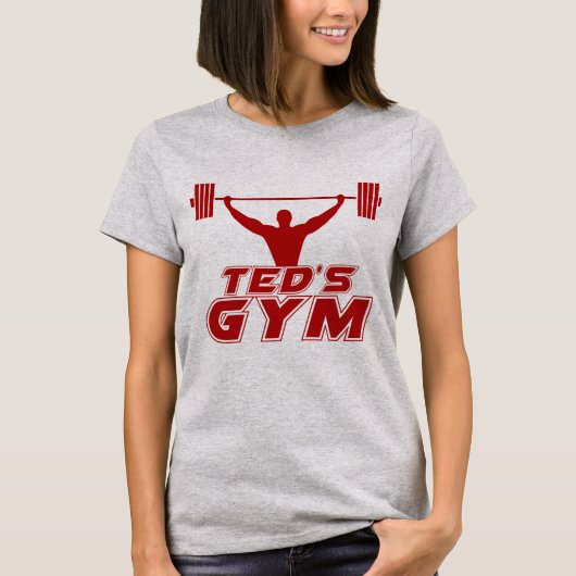 Ted's Gym | Van Friend naar Fiance T-shirt (Voorkant)