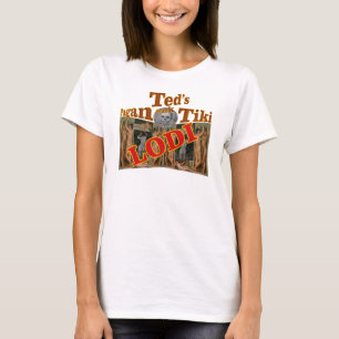 Ted's Pagan Tiki Shack Bar Enoteca Lodi Californië T-shirt