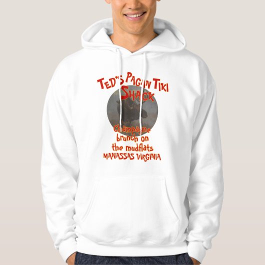 TED'S PAGAN TIKI SHACK MANASSAS VIRGINIA HOODIE (Voorkant)
