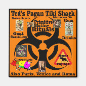 Ted's Pagan Tiki Shack Primitive Mating Rituals Magneet (Voorkant)