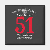 Ted's Pagan Tiki Shack Zin Predators Manassas VA Magneet (Voorkant)