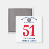 Ted's Pagan Tiki Shack Zin Predators Manassas VA Magneet (Voorkant / Achterkant)