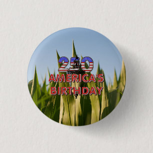 TEE 250e verjaardag-magneten voor Amerika Ronde Button 3,2 Cm