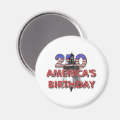 TEE America's 250e verjaardag Magneten (Voorkant / Achterkant)