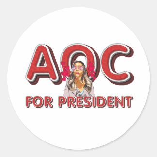 TEE AOC als President Ronde Sticker